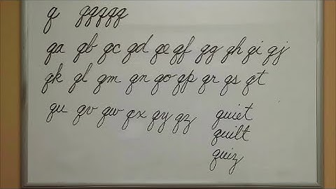 How to Connect Cursive Q - American Handwriting