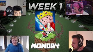 Youtubers react to Technoblade winning in Minecraft Monday week 1