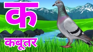 K se Kabutar | क से कबूतर 🕊️ | Kids Learning Alphabet Video for Children  | | the kk study 