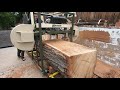 Hudson warrior sawmill  slabbing a large elm tree