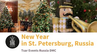 CHRISTMAS & NEW YEAR ATMOSPHERE IN ST. PETERSBURG, RUSSIA