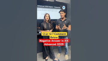 Negative answer in JEE Advanced 2025! 🤯🔥 #JEE #Shorts