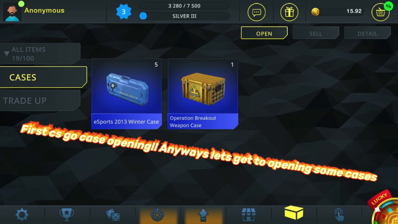 Cs go case opening 2013 esports winter case (mobile) - YouTube
