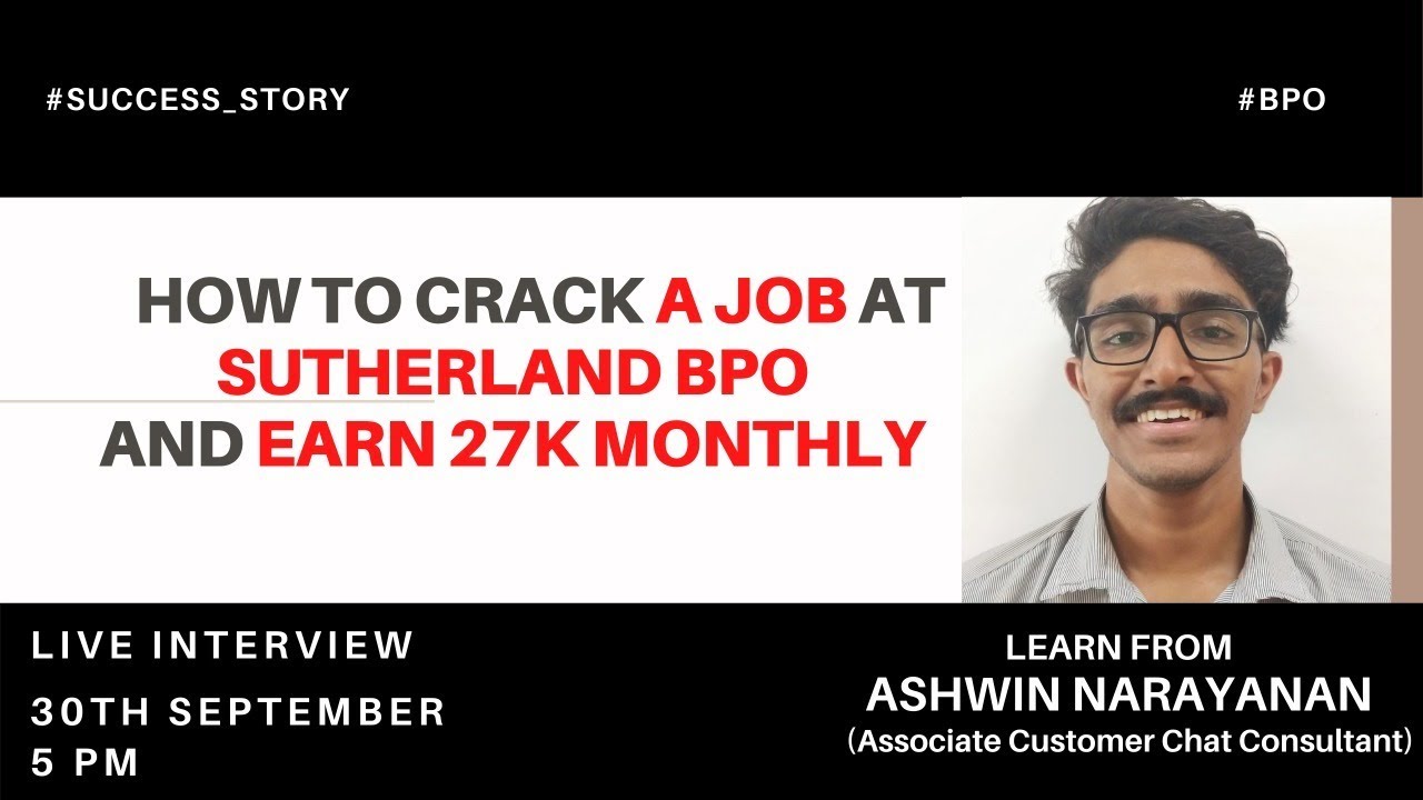 How I Cracked Sutherland BPO job with Rs. 27k Salary YouTube