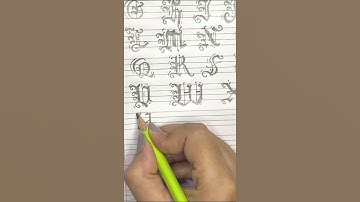 Practice Gothic calligraphy with me 🙂How to write Gothic alphabet Y !#short #calligraphy #youtube