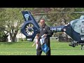 Massachusetts State Police Helicopter visits Meadow Brook School