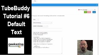 TubeBuddy Video Tutorial #6: Default Profile screenshot 1