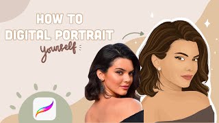 How to cartoon yourself / Digital portrait from photo | Procreate ✍ IPad Air 3