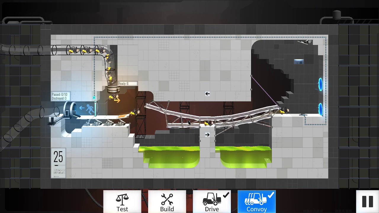 Bridge Constructor Portal level 25 minimum cost - YouTube