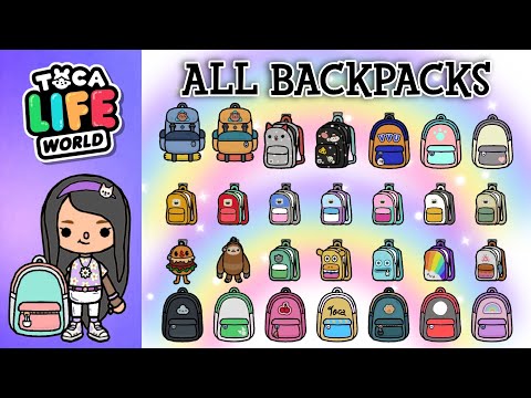 Download ALL SECRET BACKPACKS / BAGS in TOCA LIFE WORLD | TOCA BOCA | NecoLawPie