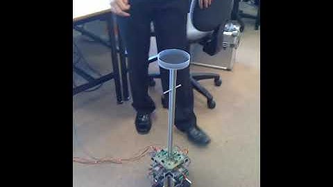 Robot Balancing on a ball being kicked