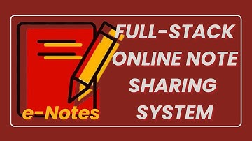 Fullstack Online Note Sharing System (E-Notes) | Smart Digital Study Web App