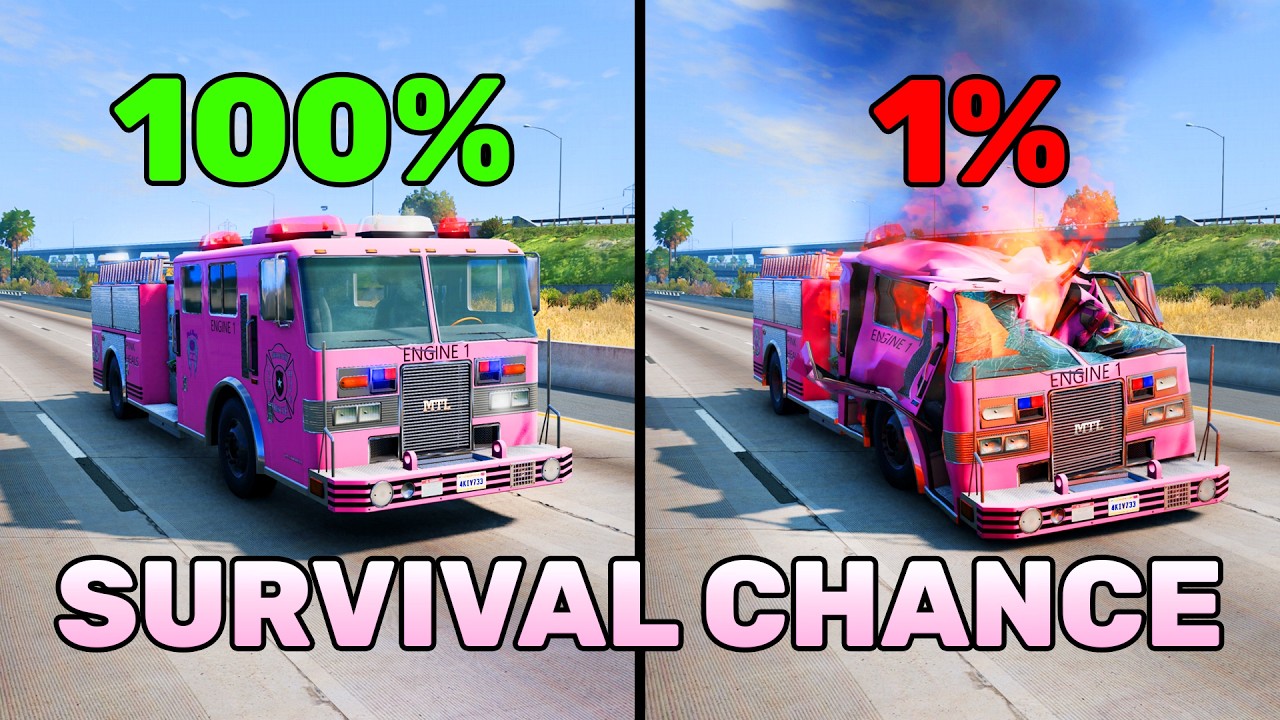 BeamNG.drive Realistic Crashes #61 | Epic Survival Chance Test