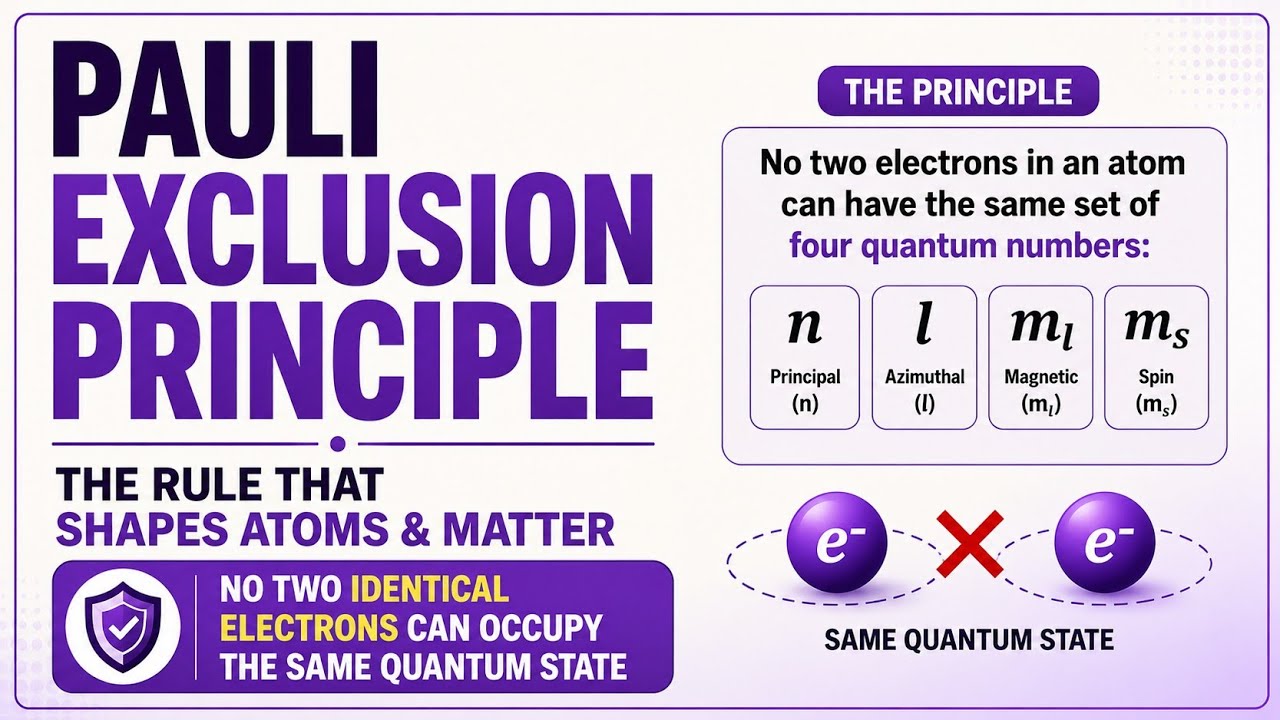 Pauli Exclusion Principle | The Rule That Shapes Atoms & Matter | Uplatz