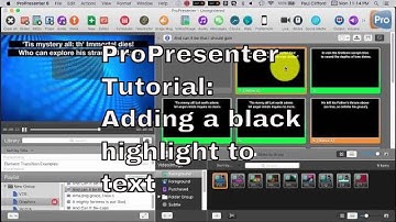 ProPresenter 6 Tutorial: How to add a line background (works in Pro 6 Windows)