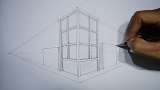 architectural how to draw a simple building in 2 point perspective
