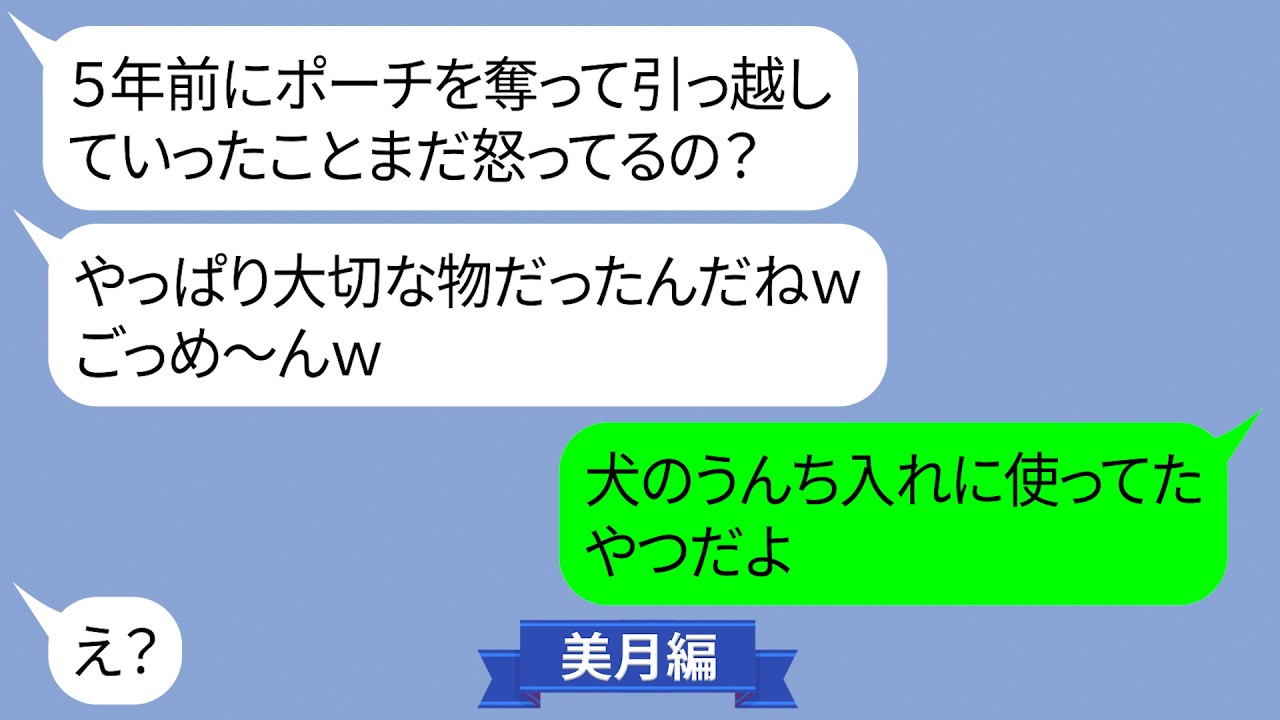 5年前に私のポーチを奪って逃げたママ友【LINE】