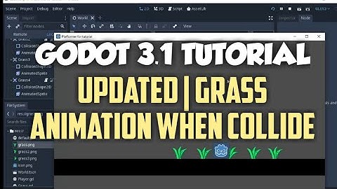 Tutorial - Grass Animation When Collide UPDATED | Godot 3.1
