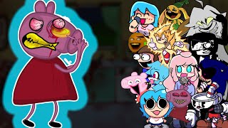 FNF Bacon(Vs Cannival Colding Candy) But Different Characters Sing It🎵Everyone PEPPA.EXE(Peppa Pig)