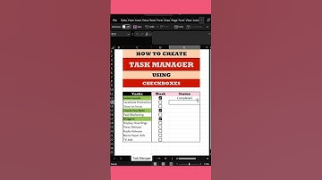 Een taakbeheerder maken in ExcelTakenlijst in Excel