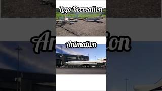 Lego Plane Crashes Vs Animation #airplane #planecrash #lego #aviation #sad #recreation