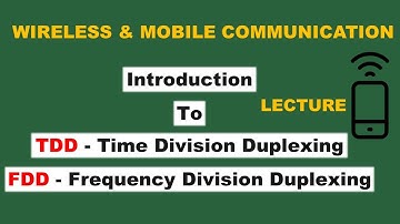 Introduction To TDD and FDD in Wireless Communication