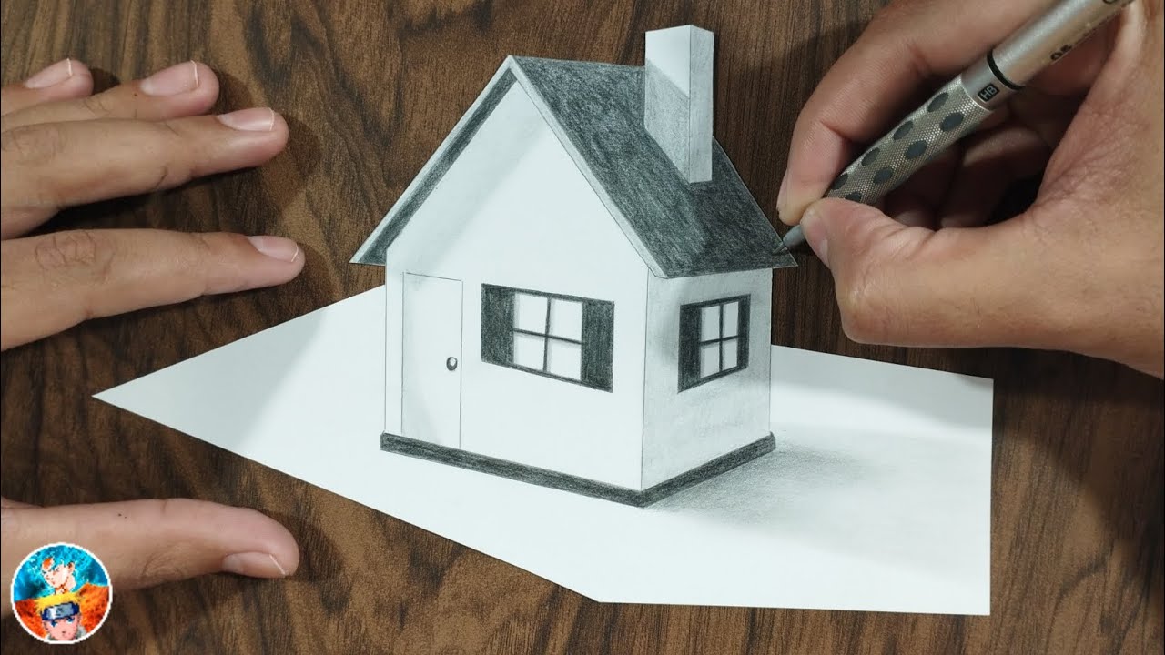 Dibujos 3d En Papel COMO DIBUJAR UNA CASA EN 3D EN PAPEL CON PERSPECTIVA ( DIBUJOS ) How to  Draw a House in 3D - YouTube