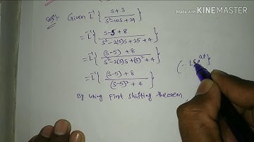 Inverse Laplace transform ( first shifting theorem) problem part 1