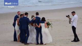 Chris Hemsworth is groomsman at friend's lavish beach wedding