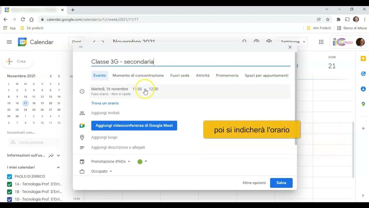 Google Calendar iscrizione a un calendario condiviso YouTube