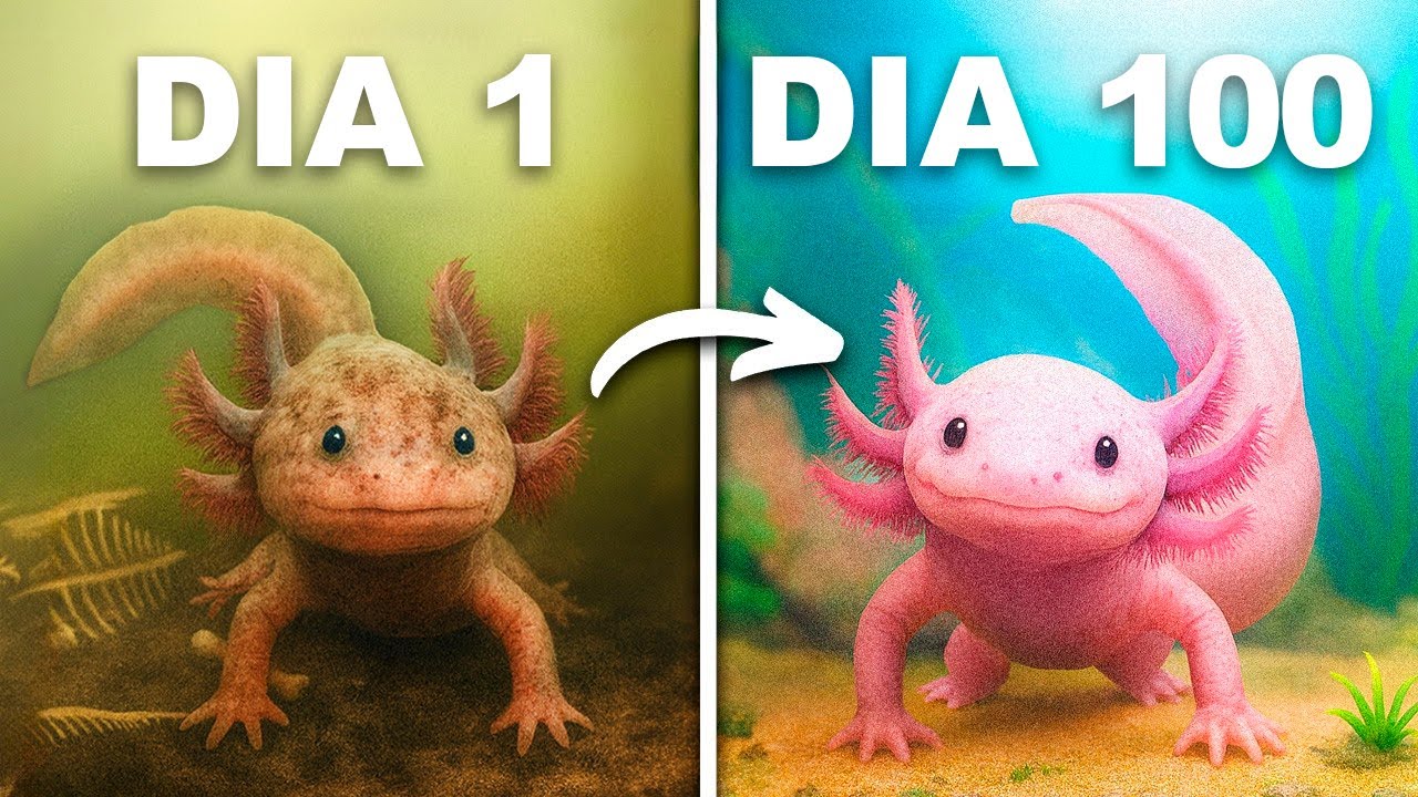 Eu Salvei um Axolote Abandonado...