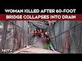 Delhi News | Woman Killed After 60-Foot Iron Bridge Collapses Into Drain In Delhi