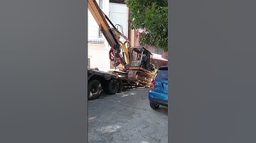Moving Pile Hammering Machinery over Truck #shorts #DIY #machinery #fylpシ#video