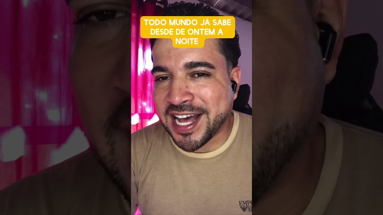 Todo mundo já sabe desde ontem 