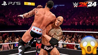 WWE 2K24 - The Rock vs. CM Punk - WWE Championship Match at Royal Rumble | PS5™ [4K60]
