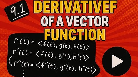Vector Function Derivatives Made Easy | ENGR 233 – Calculus 3 #advancemath #engineeringmathematics