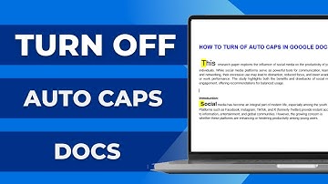 How To Turn Off Auto Caps On Google Docs
