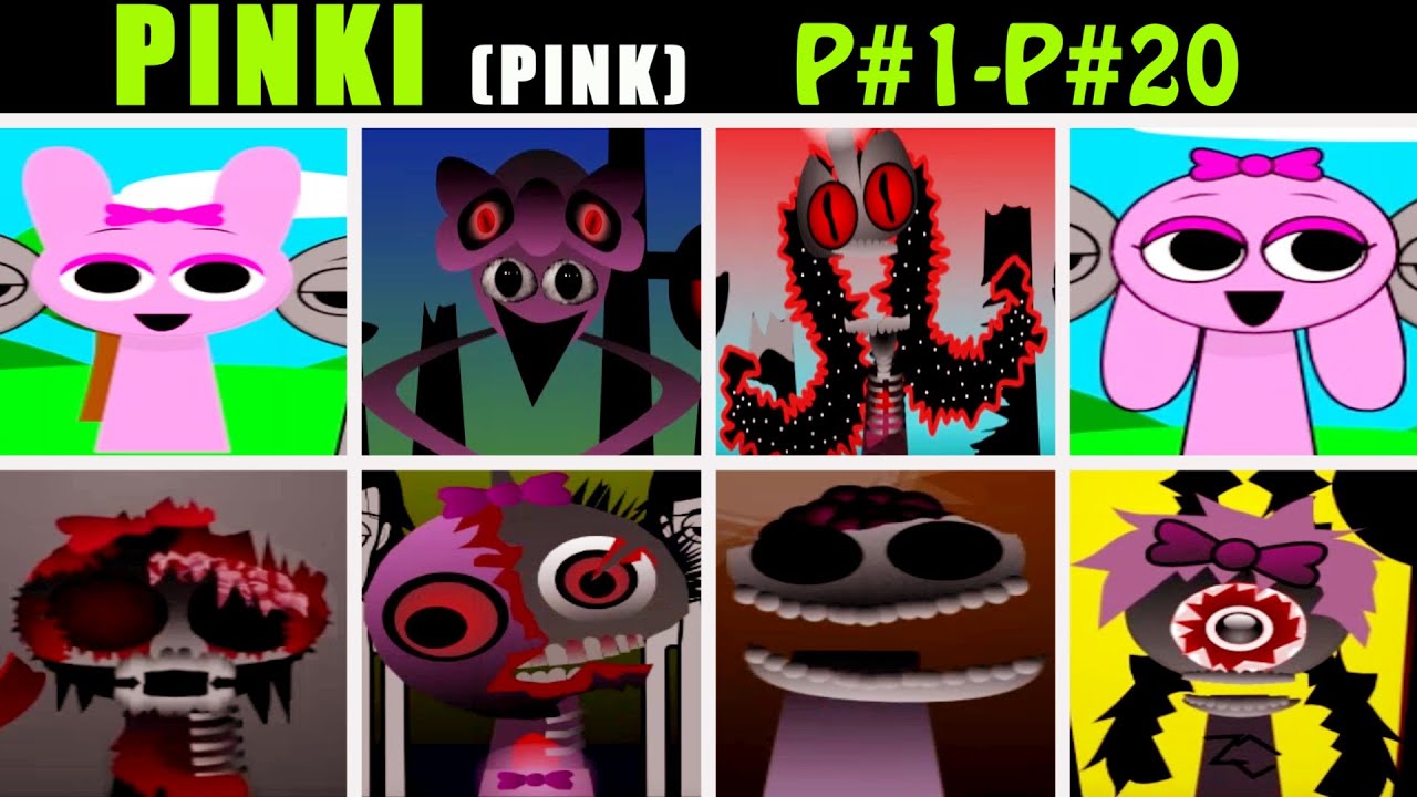 Sprunki - Incredibox | All PINKI (PINK) in all SPRUNKI Phase 1 to