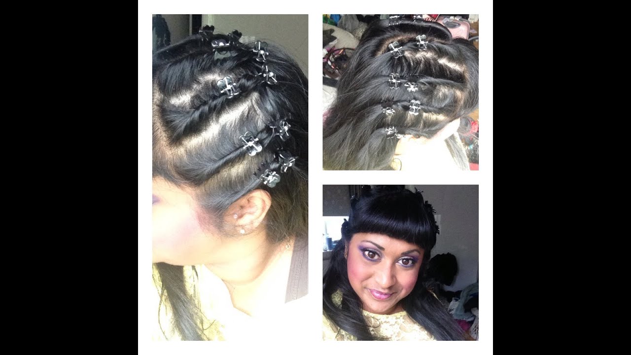 Fake cornrow 5 minute hairdo - YouTube