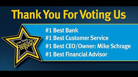 Centier Bank Voted #1 in Best of the Region