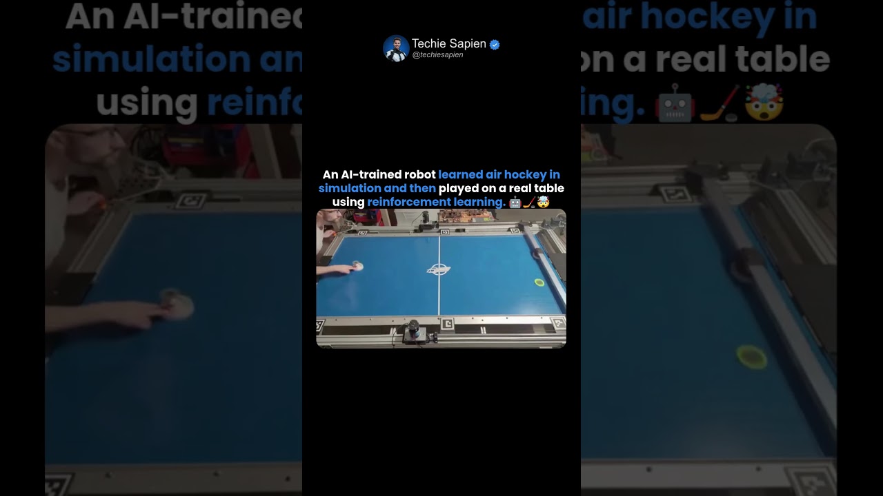 AI Learned Air Hockey In Simulation And Mastered A Real Table 🤖🏒🤯