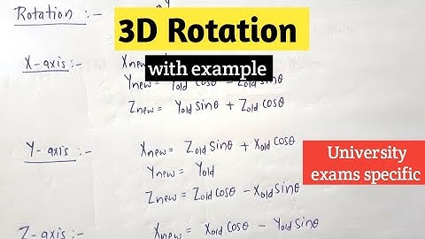 3D Rotation in computer graphics in hindi | Computer graphics | Lec-32