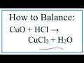 Balancing Chemical Equations