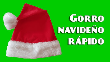 🎅 Como hacer un GORRO de PAPA NOEL en tela 🎅