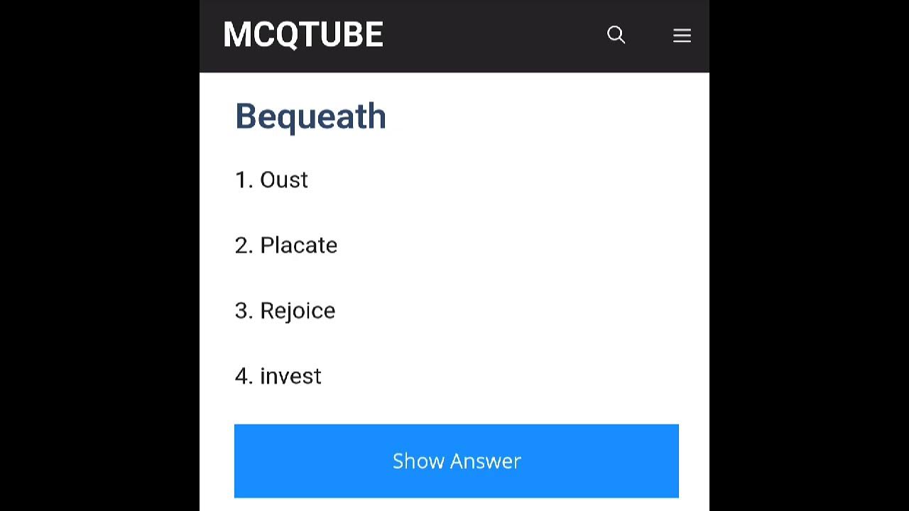 Class 12 mcqtube class12 class12th synonymsforcompetitiveexams youtube