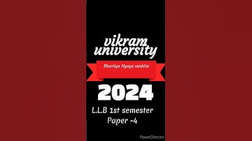Vikram university L.L.B Paper -4 #vikramuniversity #exam #trending #shorts