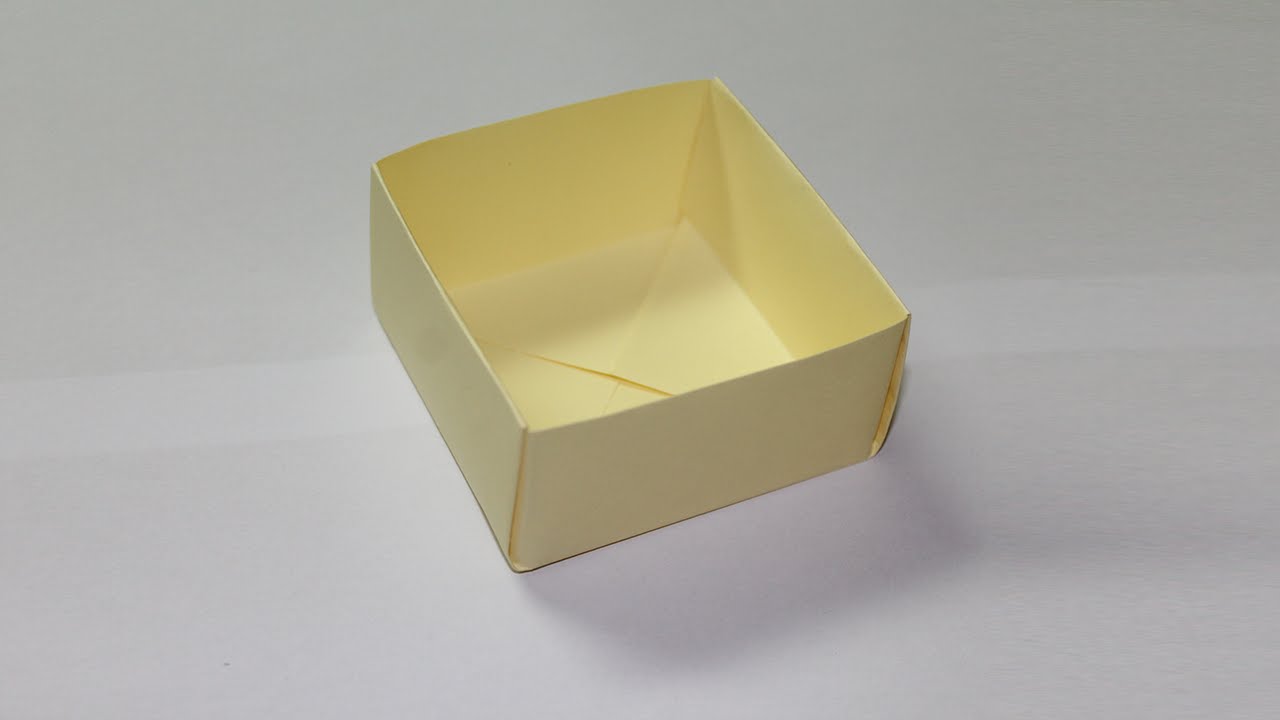 Cómo hacer Caja de papel con tapa de origami fácil - Manualidades Play