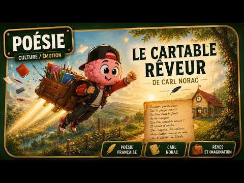 Poésies & fables — POÉSIE « Le cartable rêveur » — Carl Norac | Récitation | Céréduc