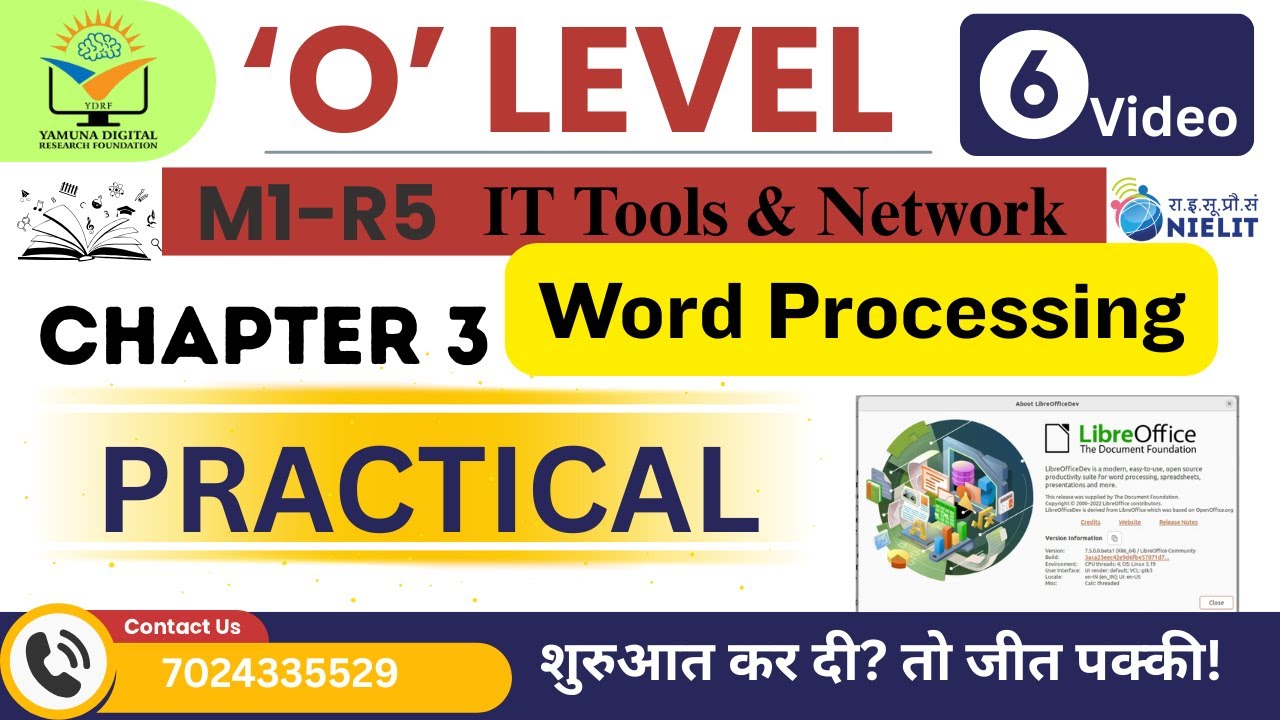 O Level M1-R5 | Chapter 3 – Word Processing (Practical) 💻✍️