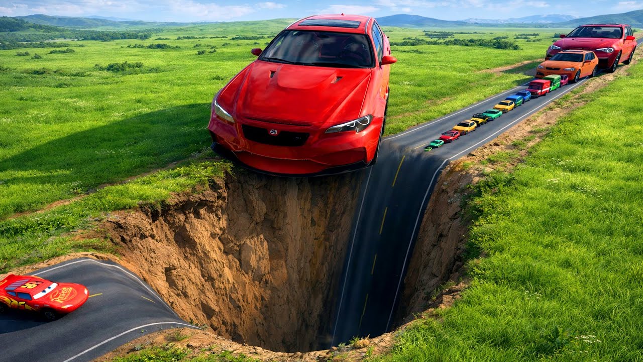 🔥 BIG & SMALL CARS vs GIANT PIT – BEST 2025 #1 MOMENTS 💥 | BeamNG.drive | Impala BeamNG